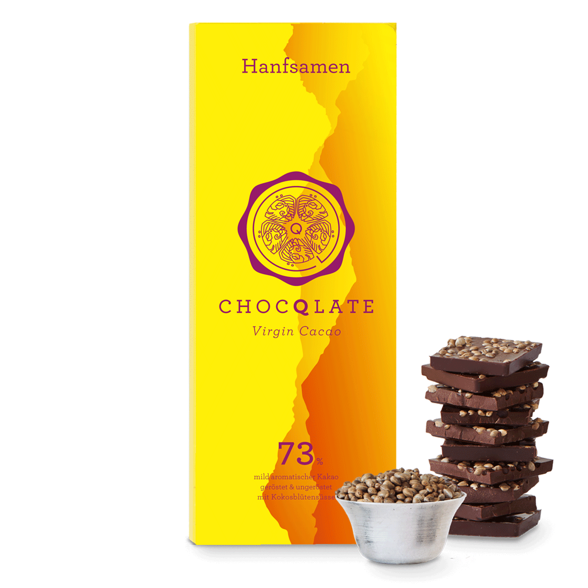CHOCQLATE Bio Schokolade HANFSAMEN 10er Packung