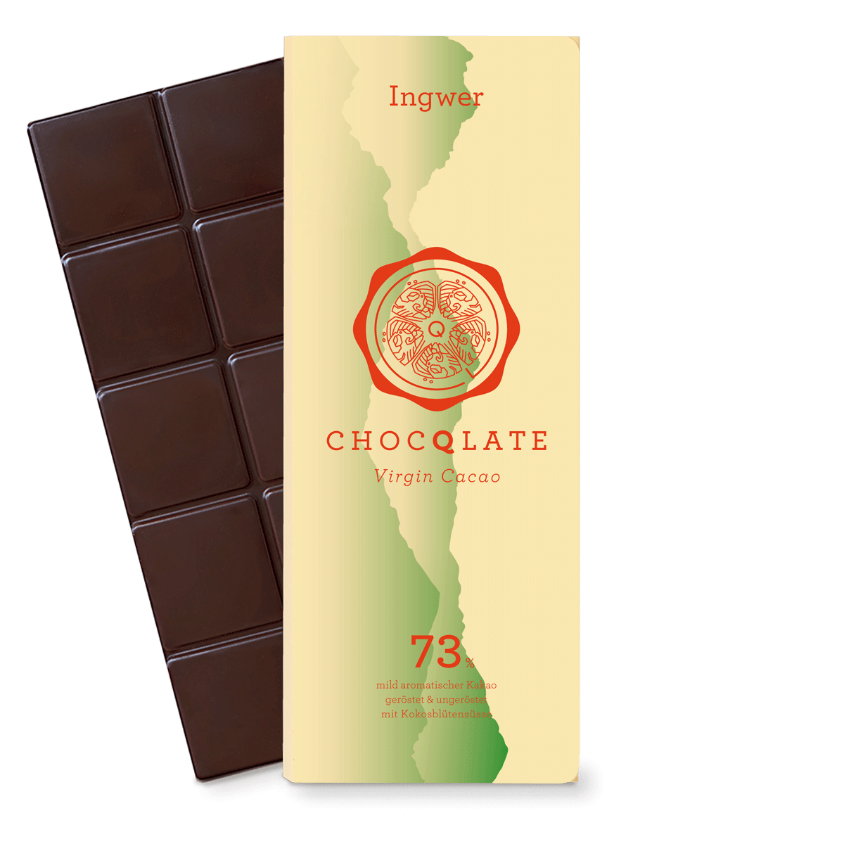 CHOCQLATE chocolate orgánico y jengibre con cacao virgen