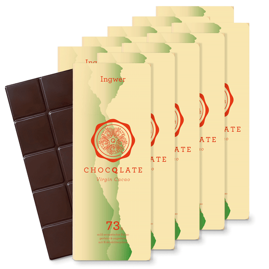 CHOCQLATE Bio Schokolade INGWER 10er Packung