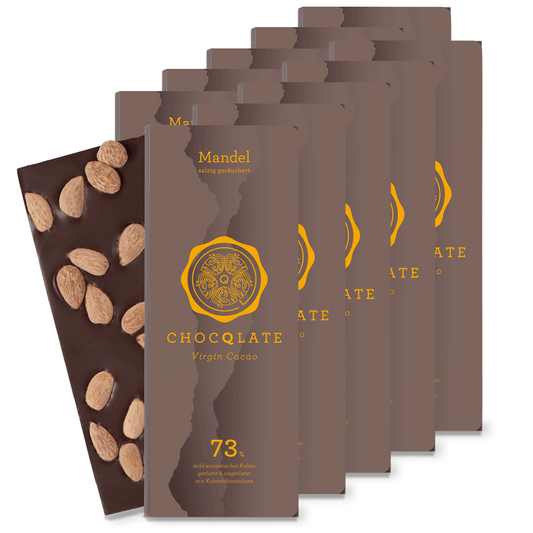 CHOCQLATE Bio Schokolade MANDEL 10er Packung