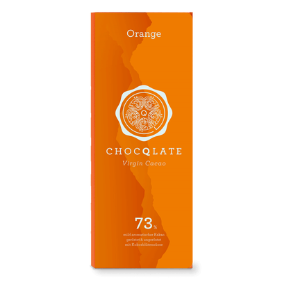 CHOCQLATE chocolate orgánico naranja con cacao virgen