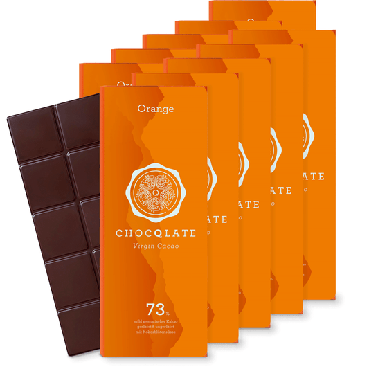 CHOCQLATE Bio Schokolade ORANGE 10er Packung