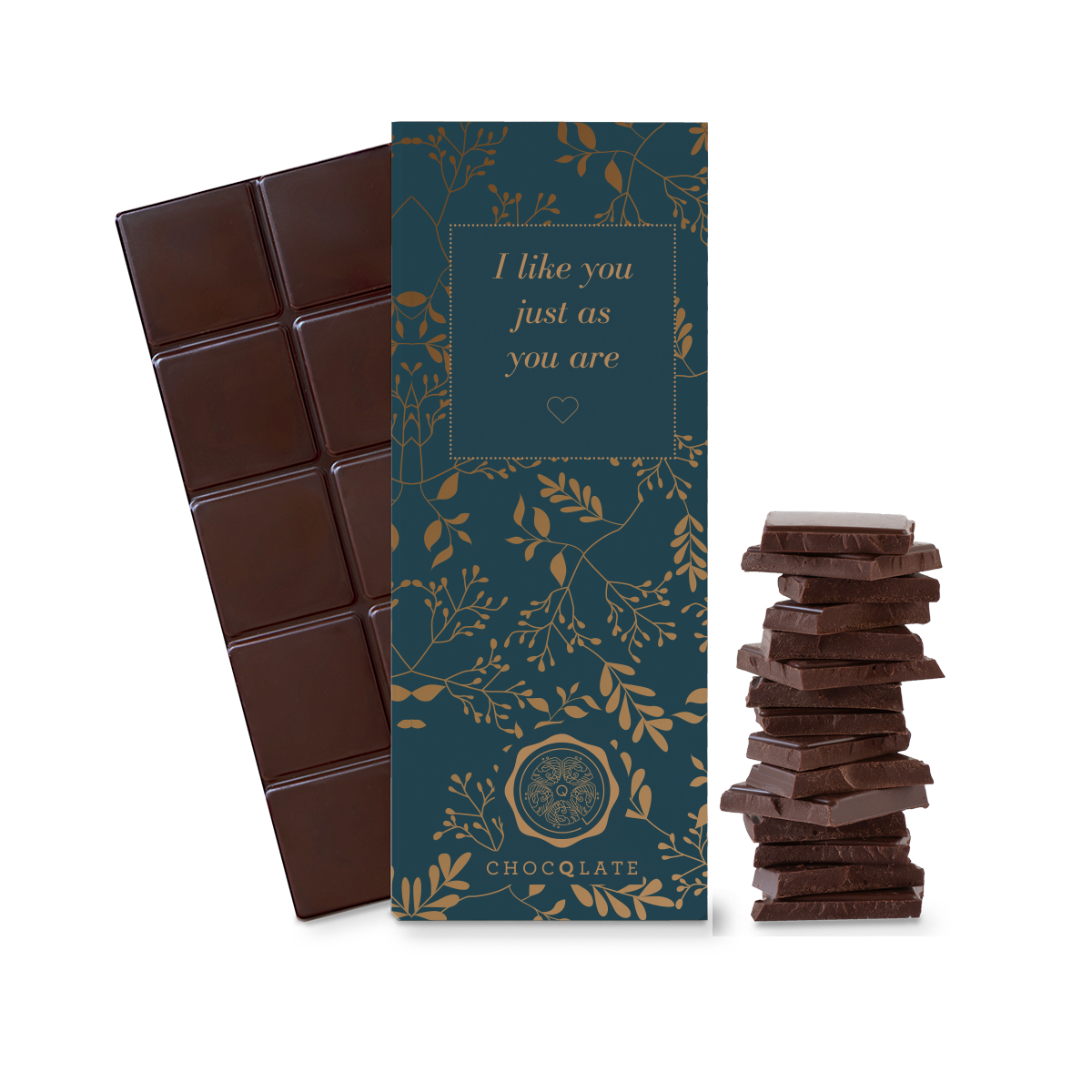 "Me gustas tal como eres" CHOCQLATE chocolate orgánico 50% cacao