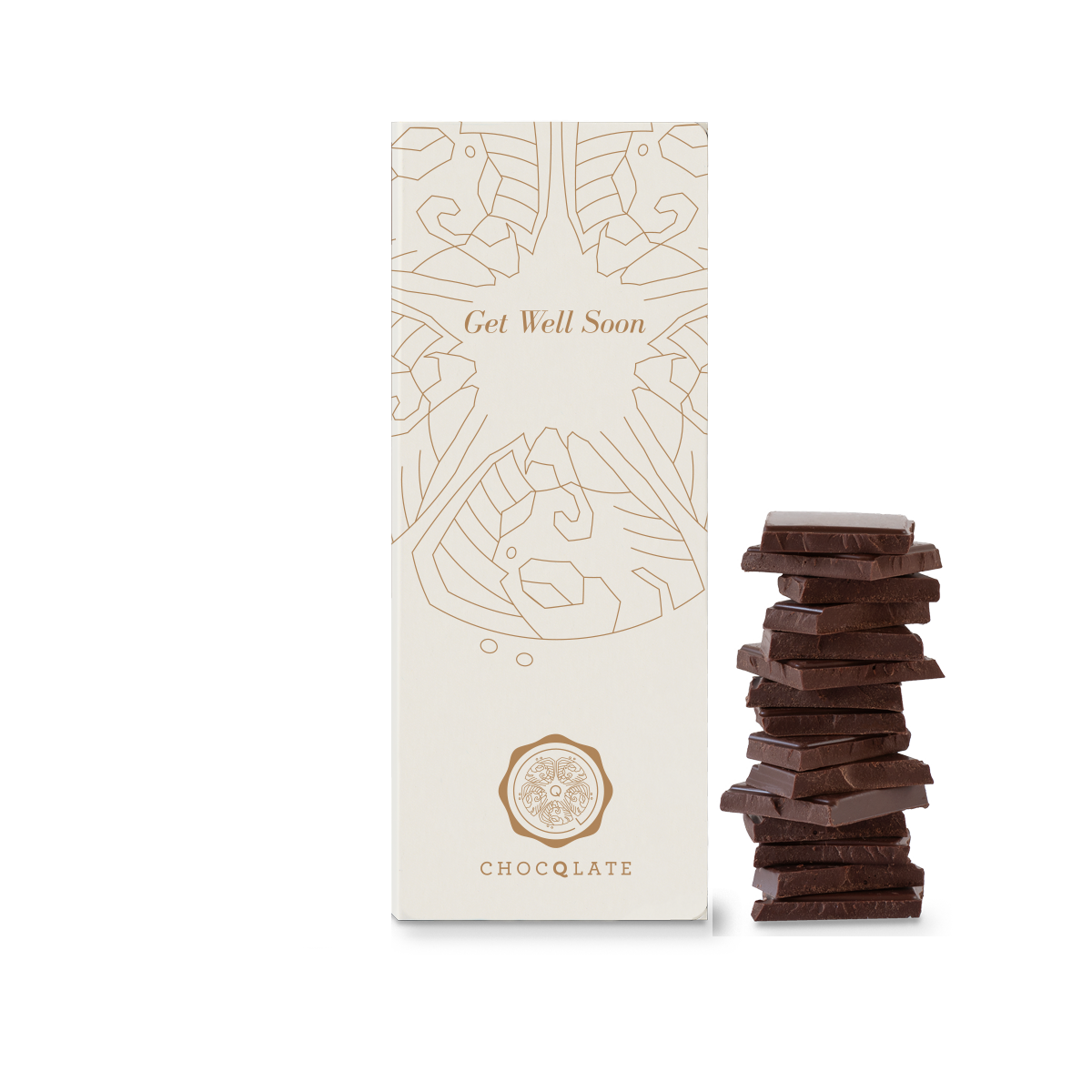 "Bon rétablissement" CHOCQLATE chocolat bio 50% cacao
