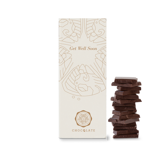 "Guarisci presto" CHOCQLATE cioccolato biologico 50% cacao