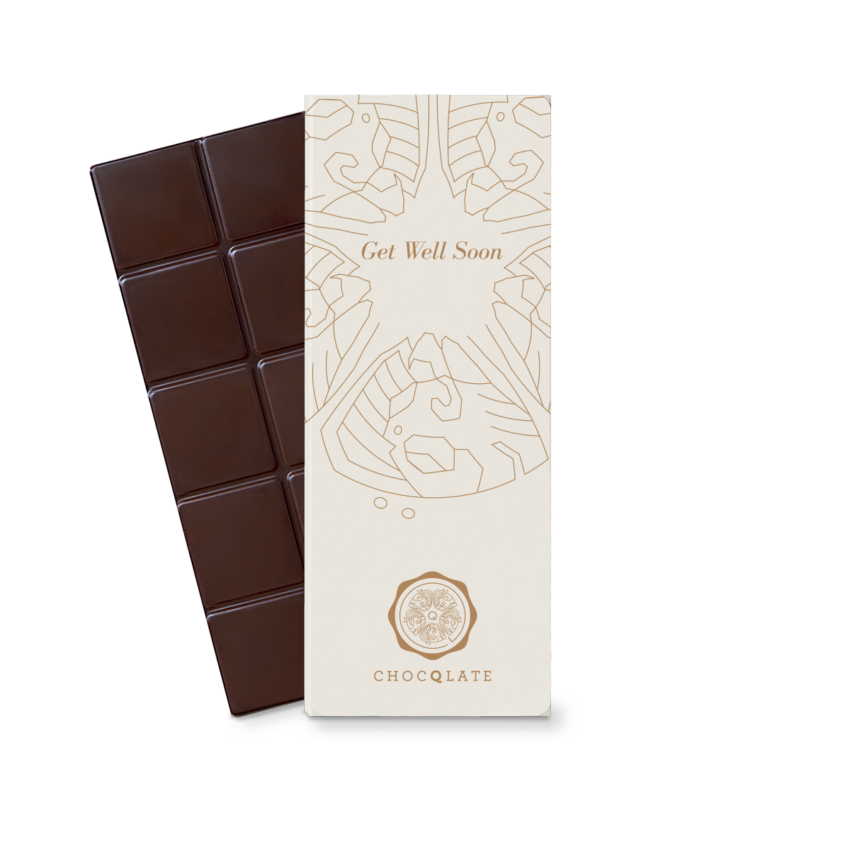 "Bon rétablissement" CHOCQLATE chocolat bio 50% cacao