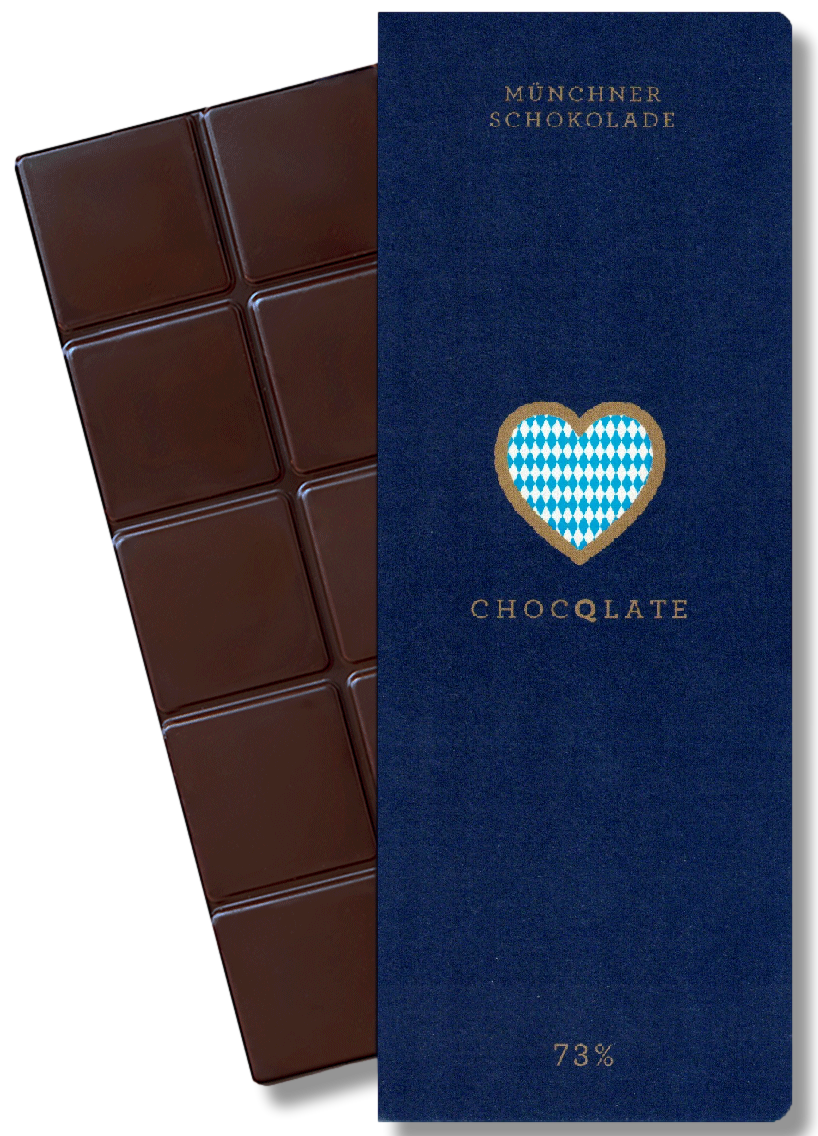 CHOCQLATE Pur Bio Schokolade 73 % – Verpackung und Schokolade
