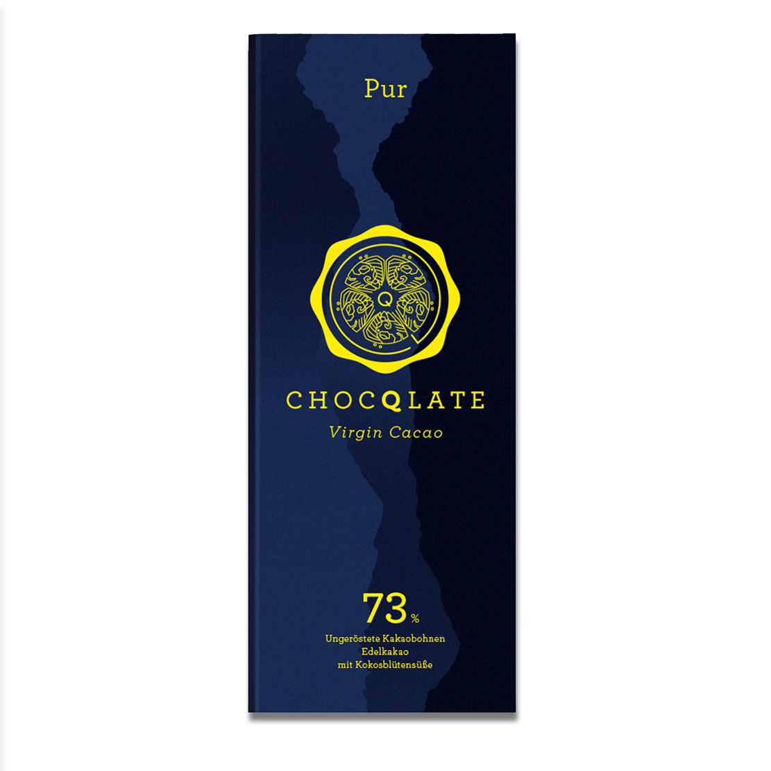 CHOCQLATE Pur Bio Schokolade 73 % – Vorderseite der Verpackung