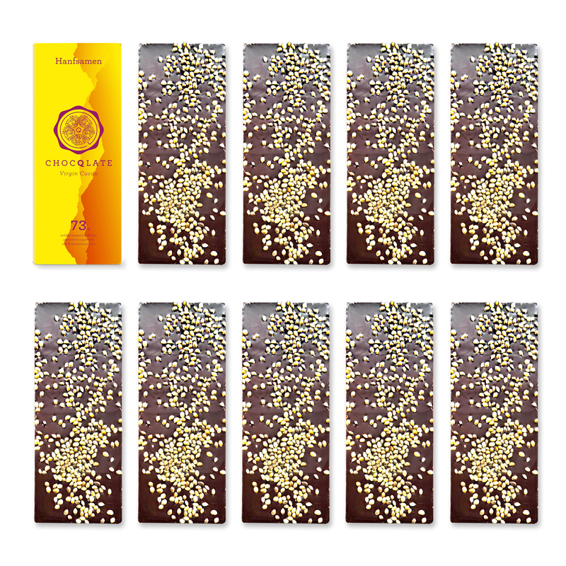1+9 Refill Hanfsamen Schokoladen 73% mit Virgin Cacao