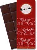 CHOCQLATE „Santa Claus“ Gewürzschokolade 73 % – Verpackung und Schokolade