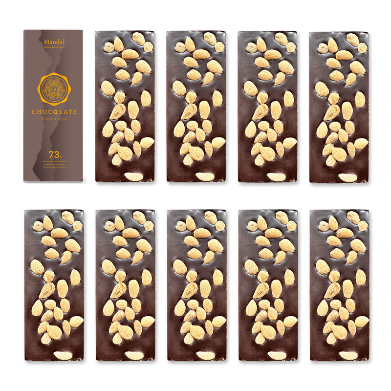 1+9 Refill Salzmandel Schokoladen 73% mit Virgin Cacao