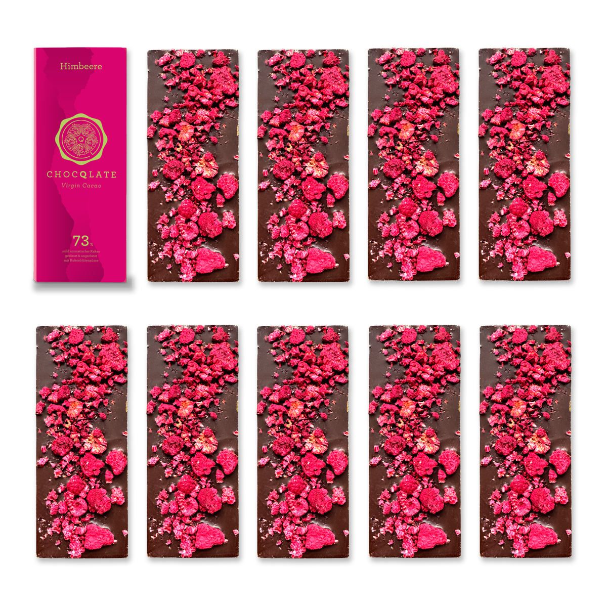 1+9 Refill Himbeer Schokoladen 73% mit Virgin Cacao