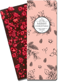 CHOCQLATE „Merry Christmas“ Himbeer Schokolade 73 % – Verpackung und Schokolade