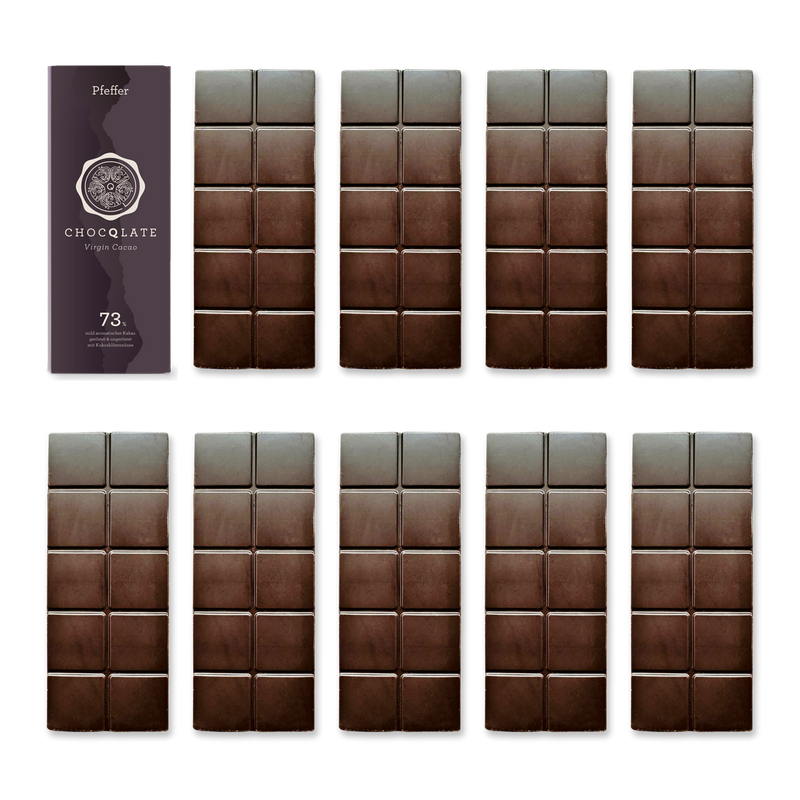 1+9 Refill Pfeffer Schokoladen 73% mit Virgin Cacao