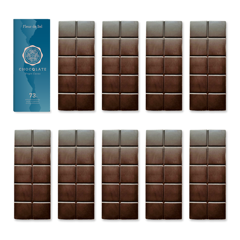 1+9 Refill Fleur de Sel Schokoladen 73% mit Virgin Cacao