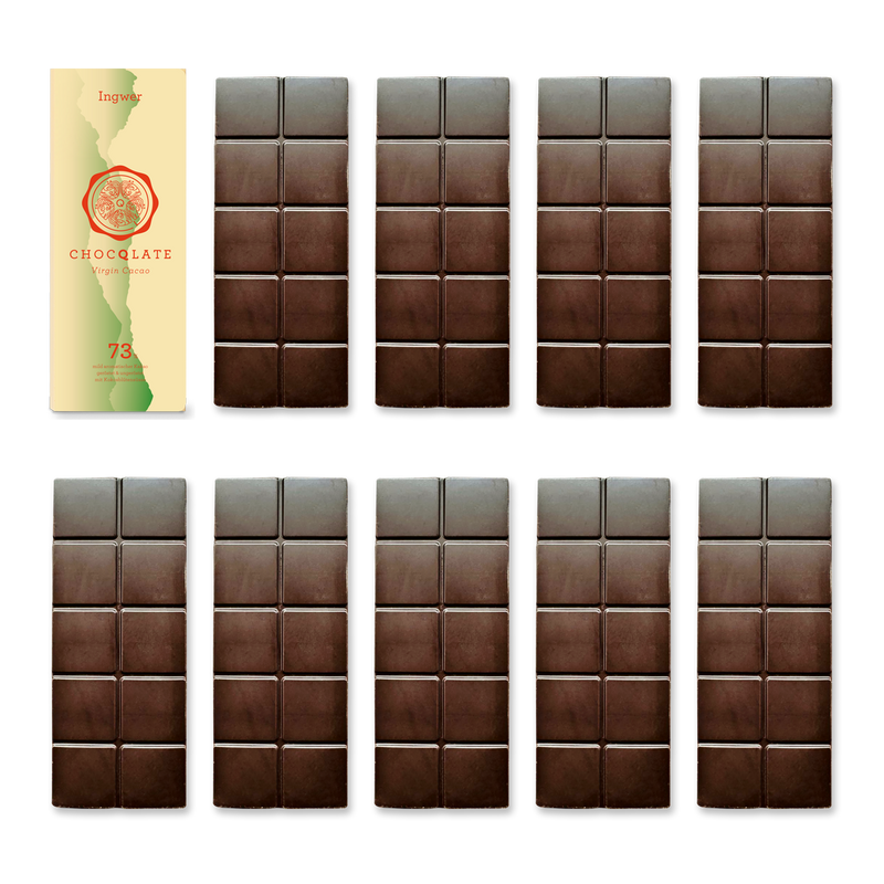1+9 Refill Ingwer Schokoladen 73% mit Virgin Cacao
