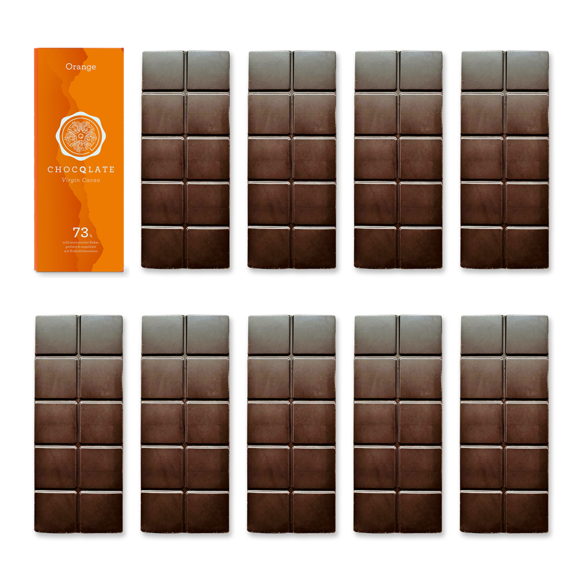 1+9 Refill Orangen Schokoladen 73% mit Virgin Cacao
