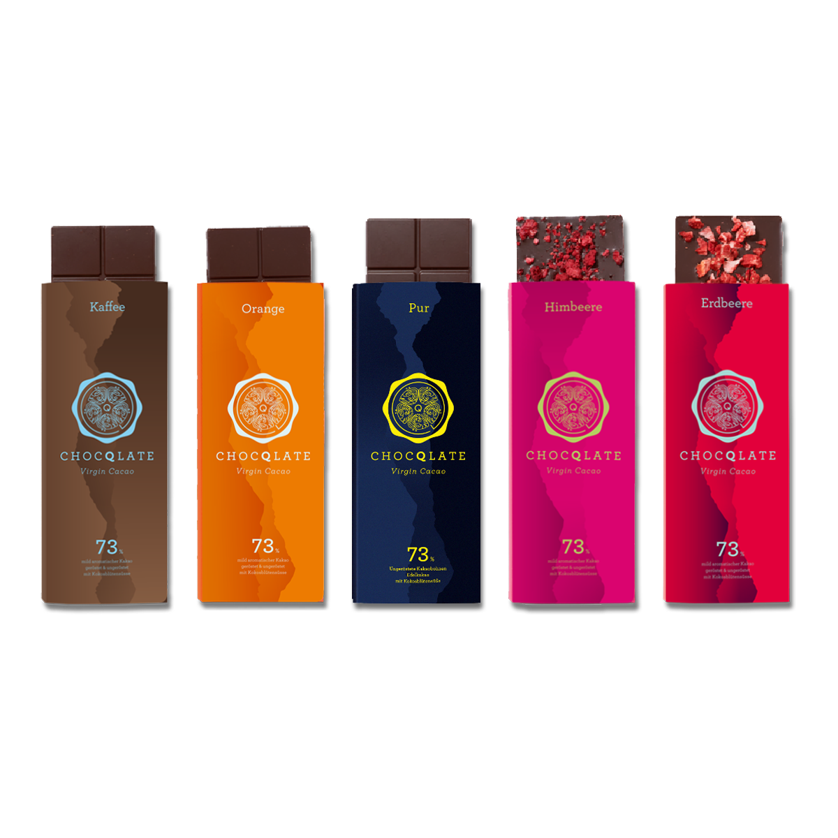 CHOCQLATE 5er Schokoladenmix N°5 – 5 Schokoladentafeln im Mix
