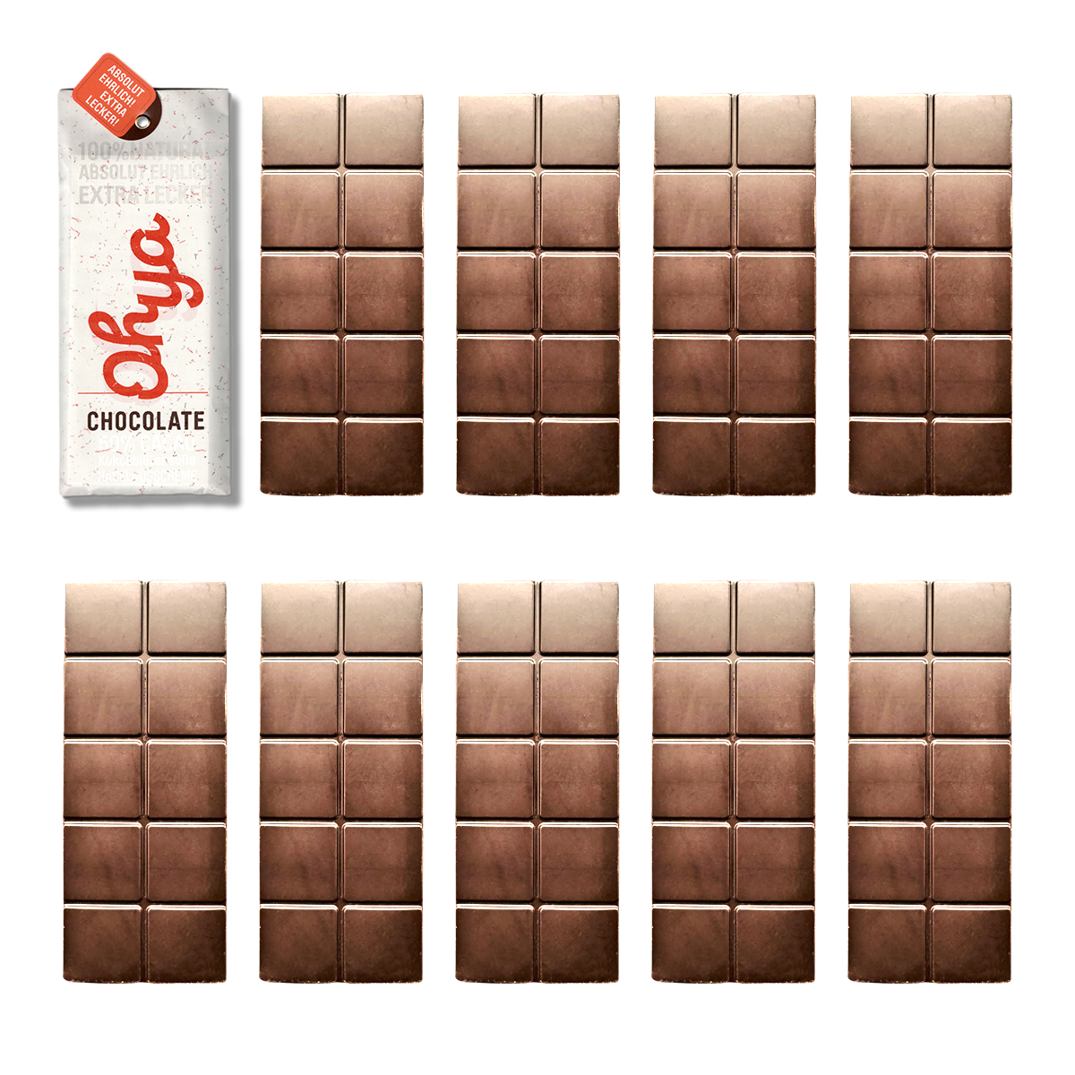 1+9 Refill OHYA Schokoladen 50% mit Haselnussmus