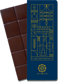 CHOCQLATE „We wish you...“ Schokolade 50 % mit Haselnussmus – Verpackung und Schokolade mit Haselnüssen