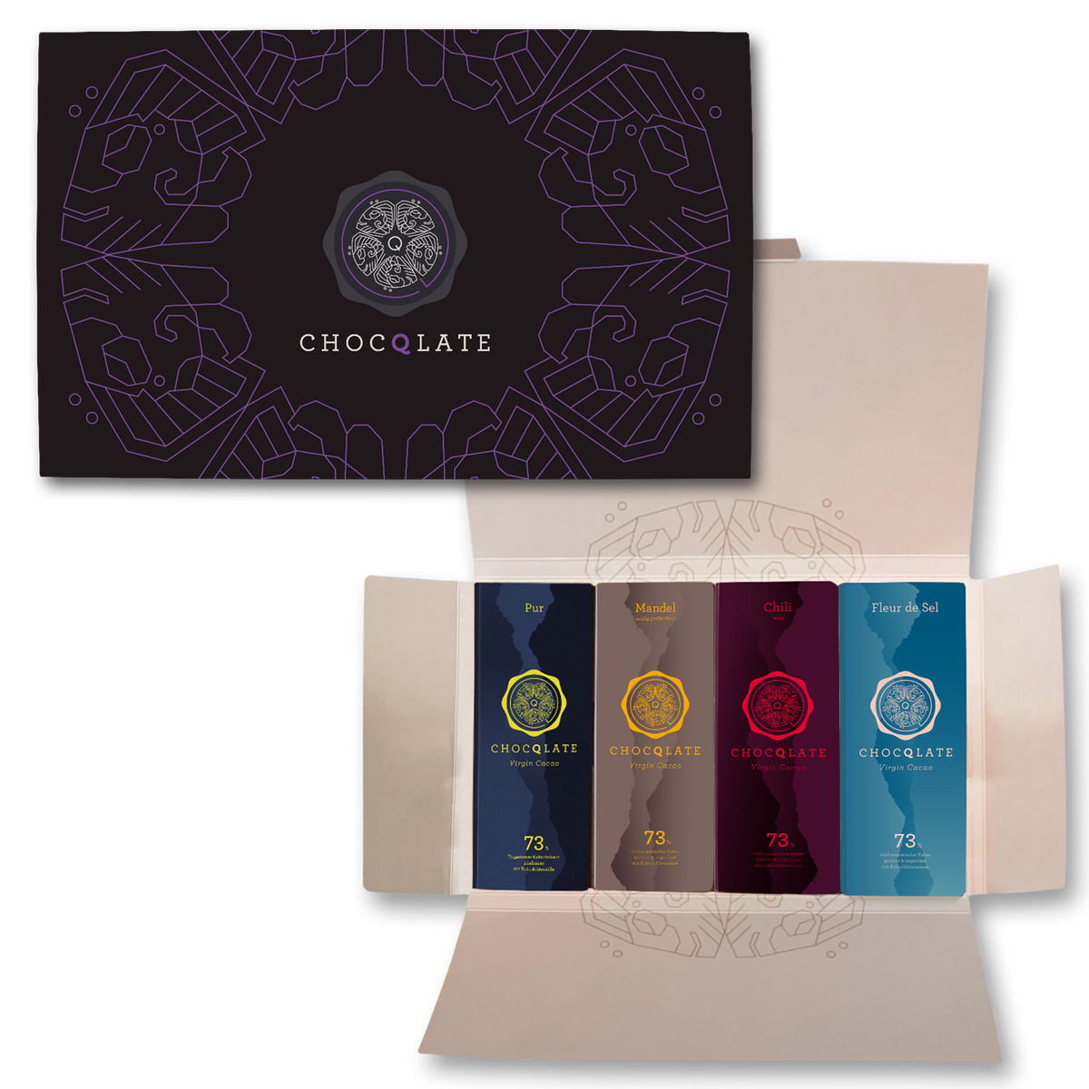 4er Geschenkset "Quetzal" N° 3 Pur - Mandel - Chili - Fleur de Sel