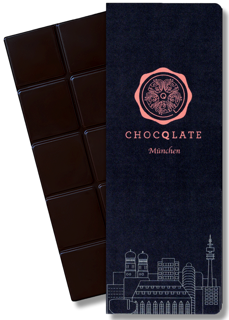 CHOCQLATE Pur Bio Schokolade 89 % – Verpackung und dunkle Schokoladentafel
