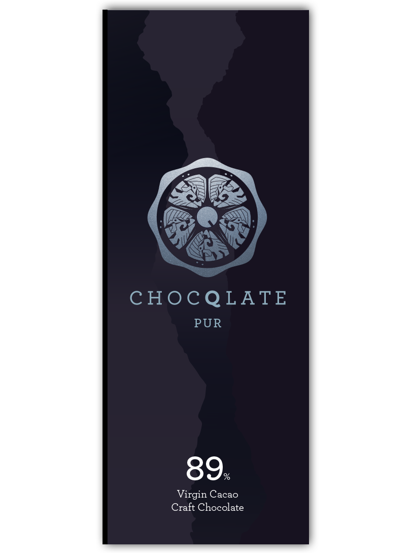 CHOCQLATE Pur Bio Schokolade 89 % – Vorderseite der Verpackung