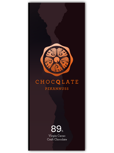 CHOCQLATE Pekannuss Bio Schokolade 89 % – Vorderseite der Verpackung