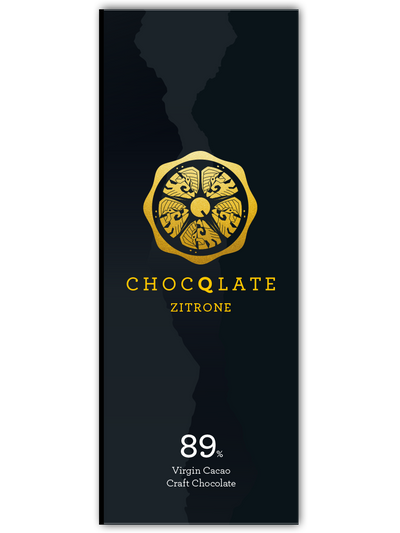 CHOCQLATE Zitrone Bio Schokolade 89 % – Vorderseite der Verpackung