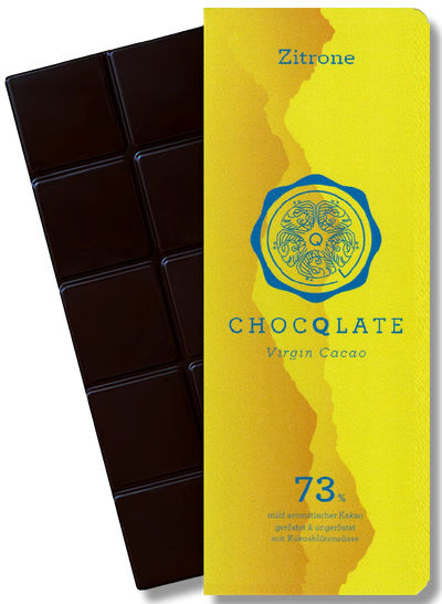 Zitrone Bio Schokolade 73% mit Virgin Cacao