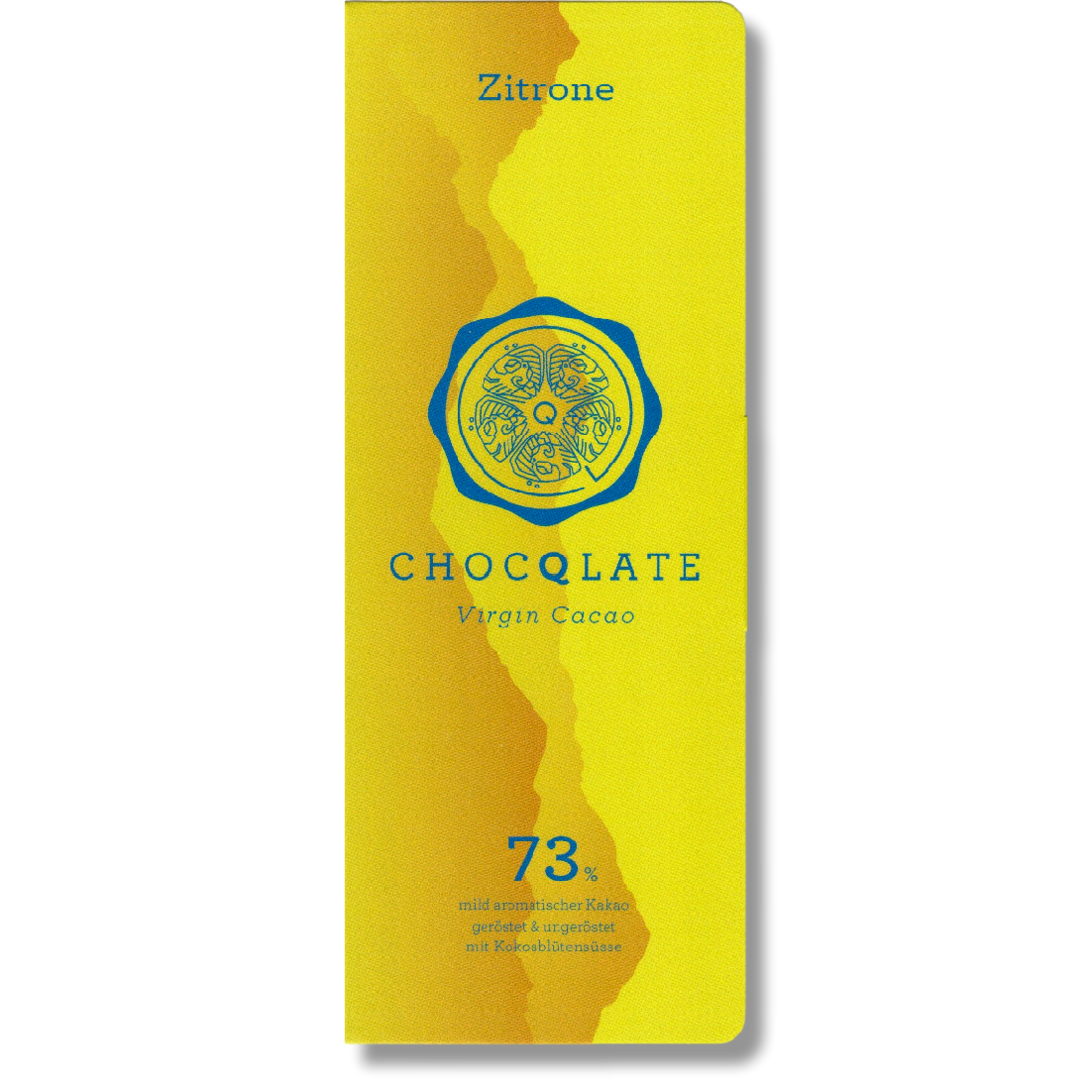 CHOCQLATE Zitrone Bio Schokolade 73 % – Vorderseite der Verpackung