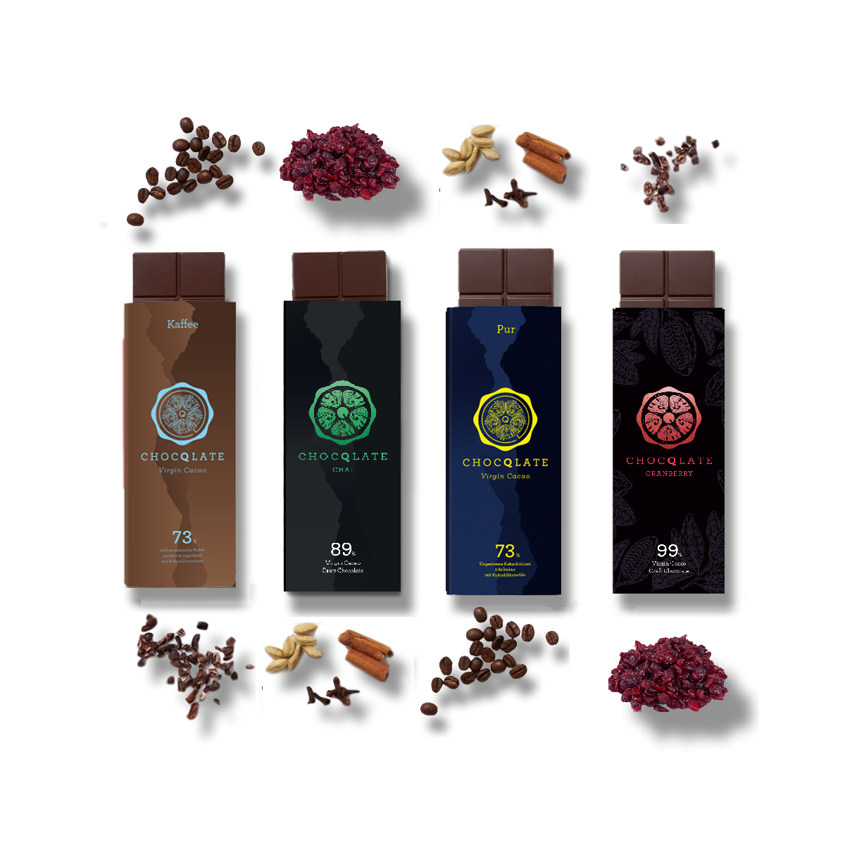 Lieblings Box - 73% Pur, Kaffee, 89% Chai, 99% Cranberry