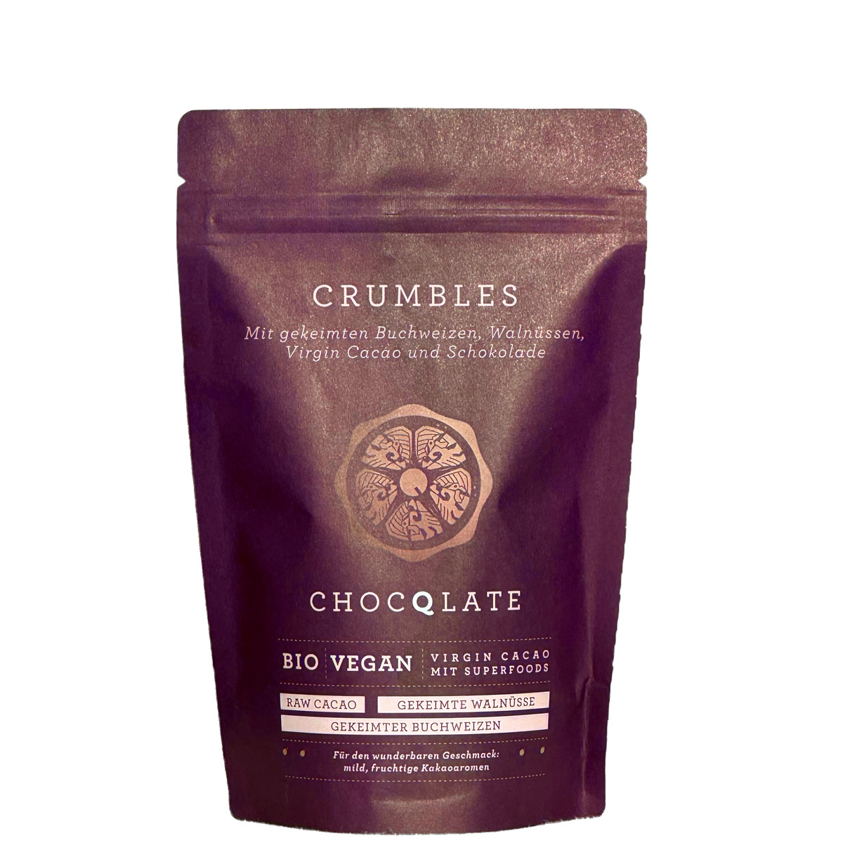 CHOCQLATE Bio Kakaosnack Crumbles 100 g – Produktansicht