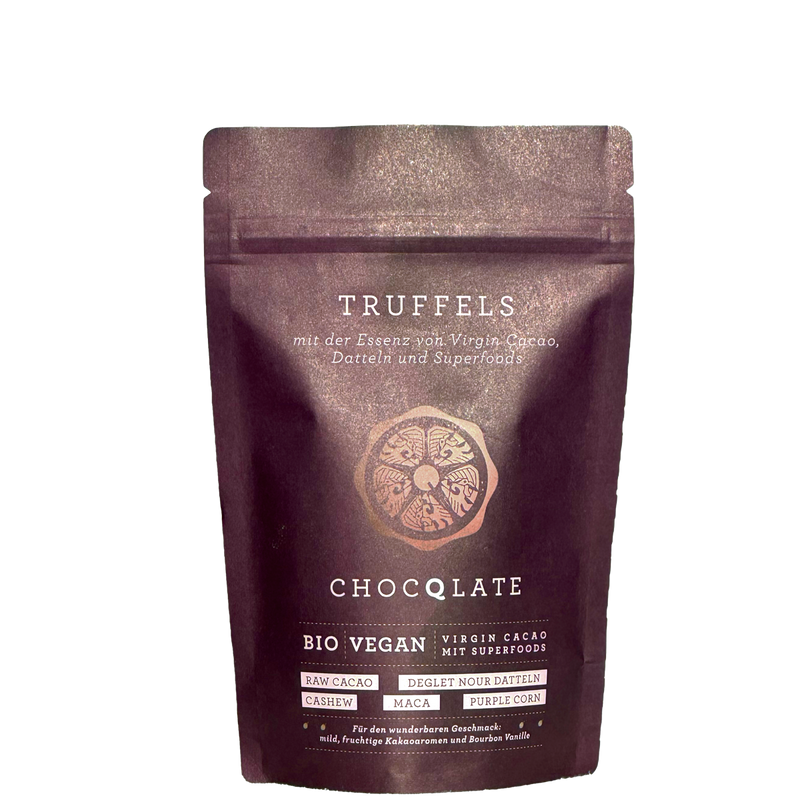 CHOCQLATE Bio Kakaosnack Truffels 200 g – Produktansicht