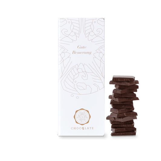 "Bientôt bon rétablissement" CHOCQLATE chocolat bio 50% cacao