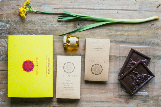Set de bricolaje orgánico amarillo para hacer chocolate tú mismo + molde de fundición