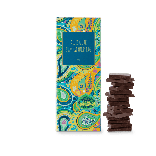 "Happy Birthday" CHOCQLATE organic chocolate 50% cocoa
