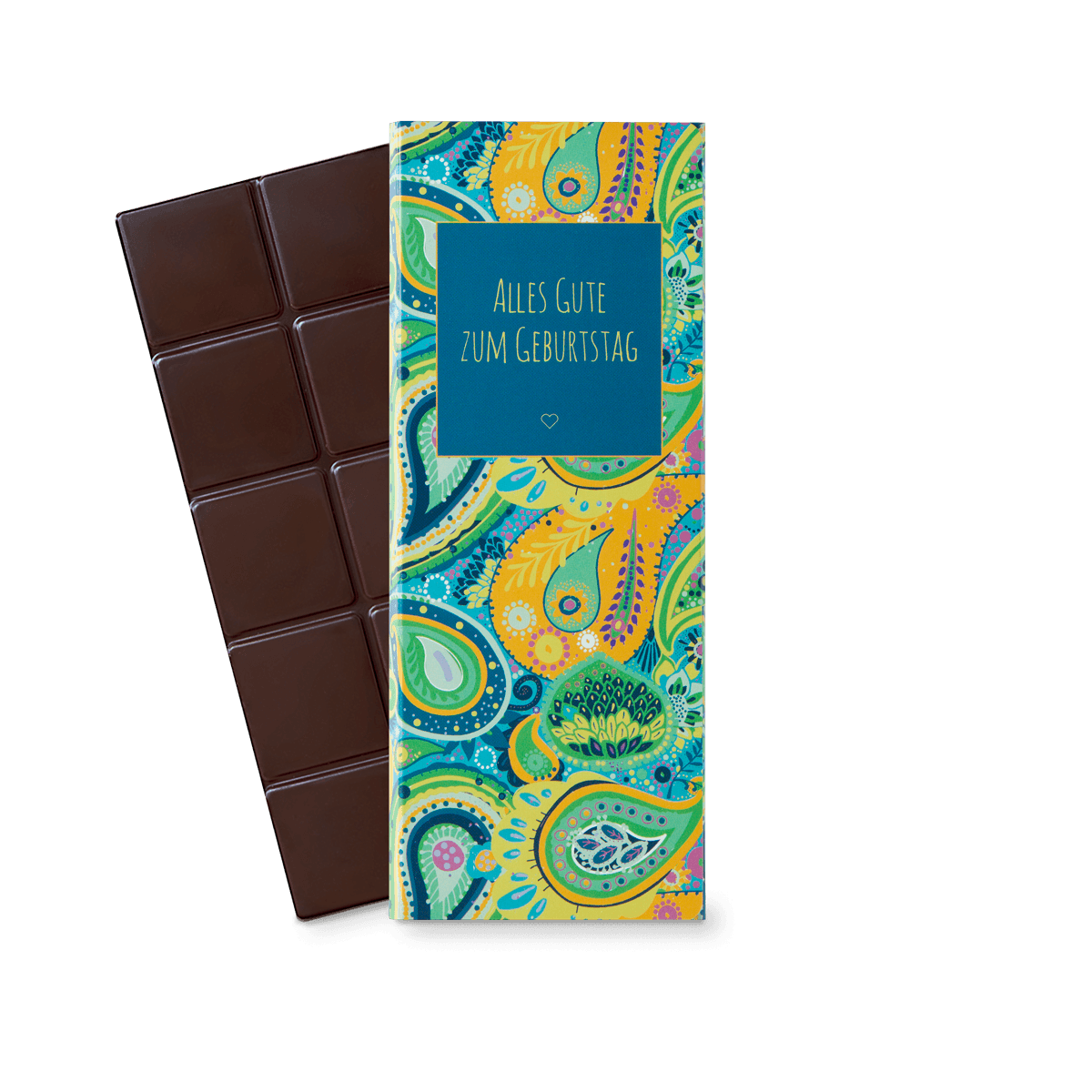 "Alles Gute zum Geburtstag" CHOCQLATE Bio Schokolade 50% Kakao