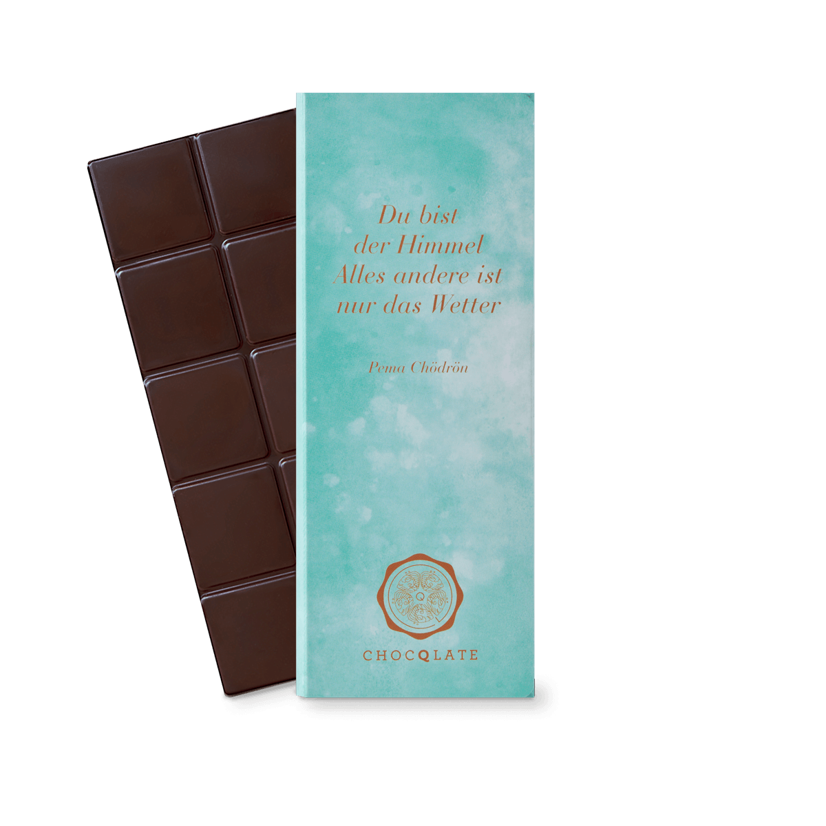 "You are the sky, everything else is just the weather" CHOCQLATE organic chocolate 50% cocoa